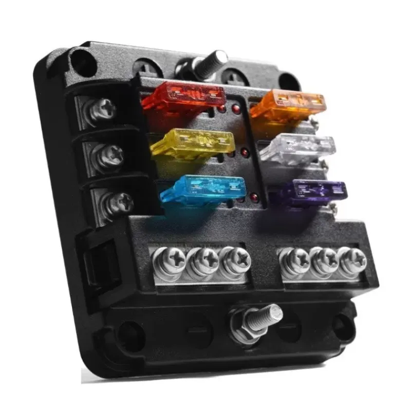 Outlet EM Porte 6 fusibles avec négatifs Distribution & Protection·Fusible, Relais Et Disjoncteur Dc|Distribution & Protection·Disjoncteur Et Fusible Dc