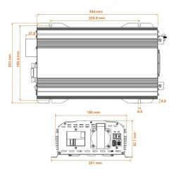 EM PSW DIF-V2 1600 Va | Convertisseur sinusoïdal DC-AC*Energie Mobile Hot