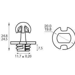 Clip mâle PC-M2H | Standard Range*Fastmount Hot