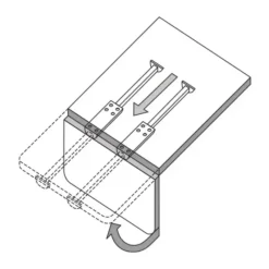 Tirette de table | 250 mm*Fawo