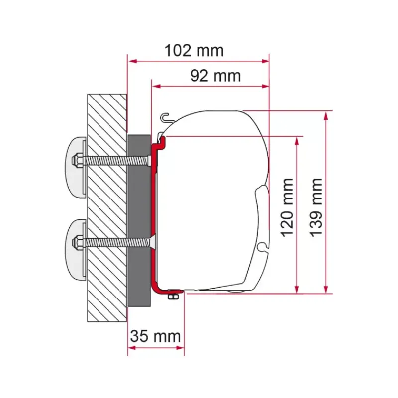 Adaptateur F45 S | Dethleffs Globebus intégral*Fiamma