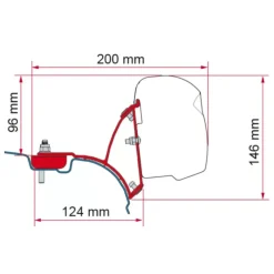 Adaptateur F45s | VW T5 T6 sans rail C*Fiamma Discount