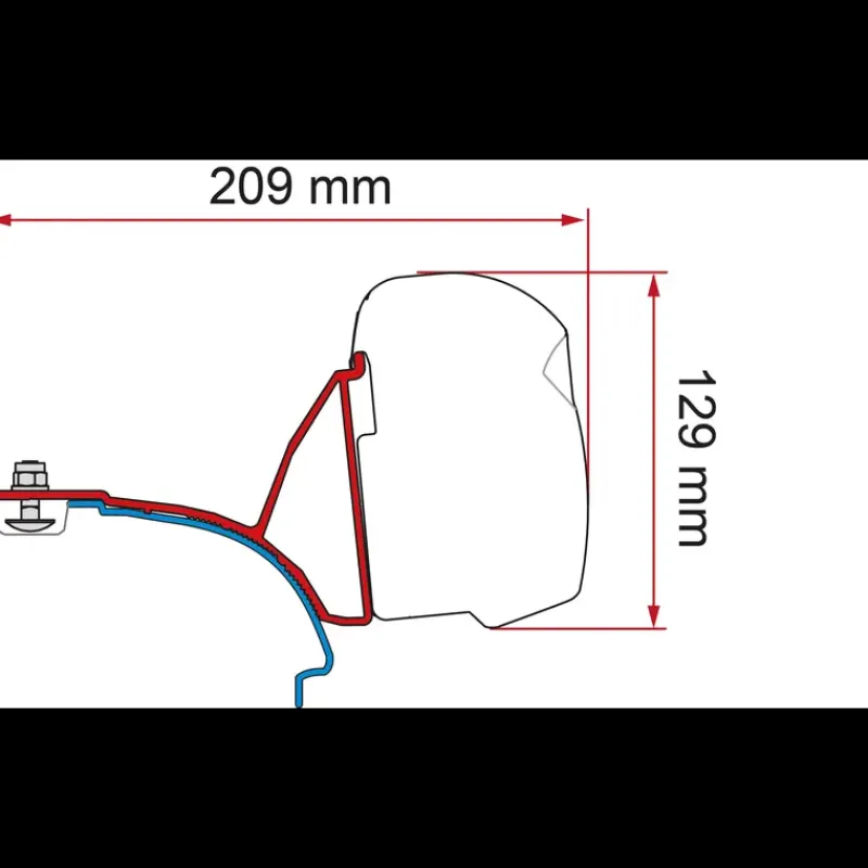 Adaptateur F43Van | VW T5 T6 T6.1 avec rail C*Fiamma
