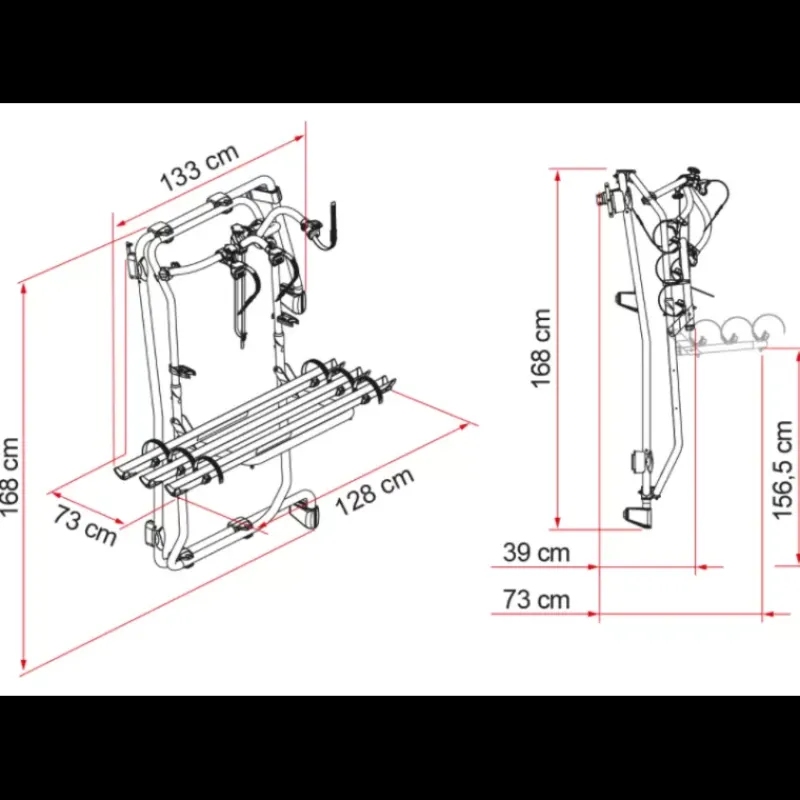 Clearance Carry-Bike Frame Sprinter 3 bikes Mercedes Sprinter|Porte Vélos·Porte-Vélo Fourgon Aménagé