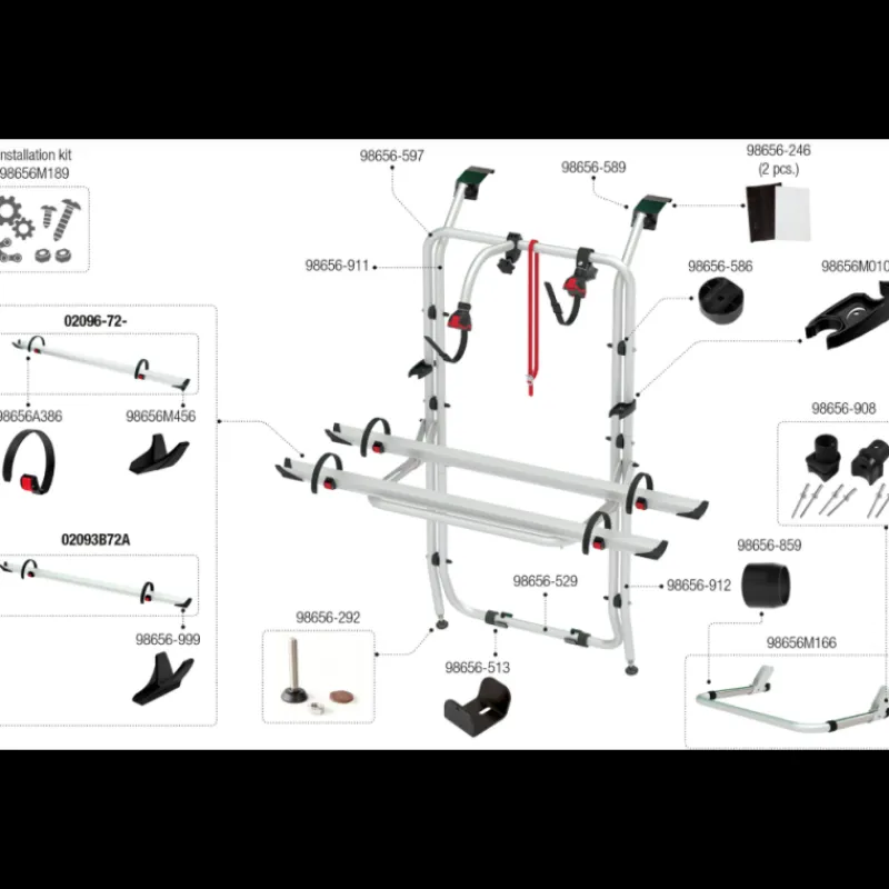 Carry-Bike Op Vivaro / R trafic 2-3 HAYON | Pièces détachées*Fiamma Best