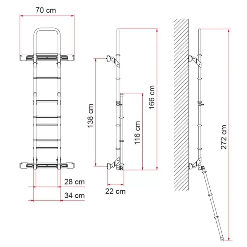 Kit Bars échelle Deluxe | Crafter 2*Fiamma Hot