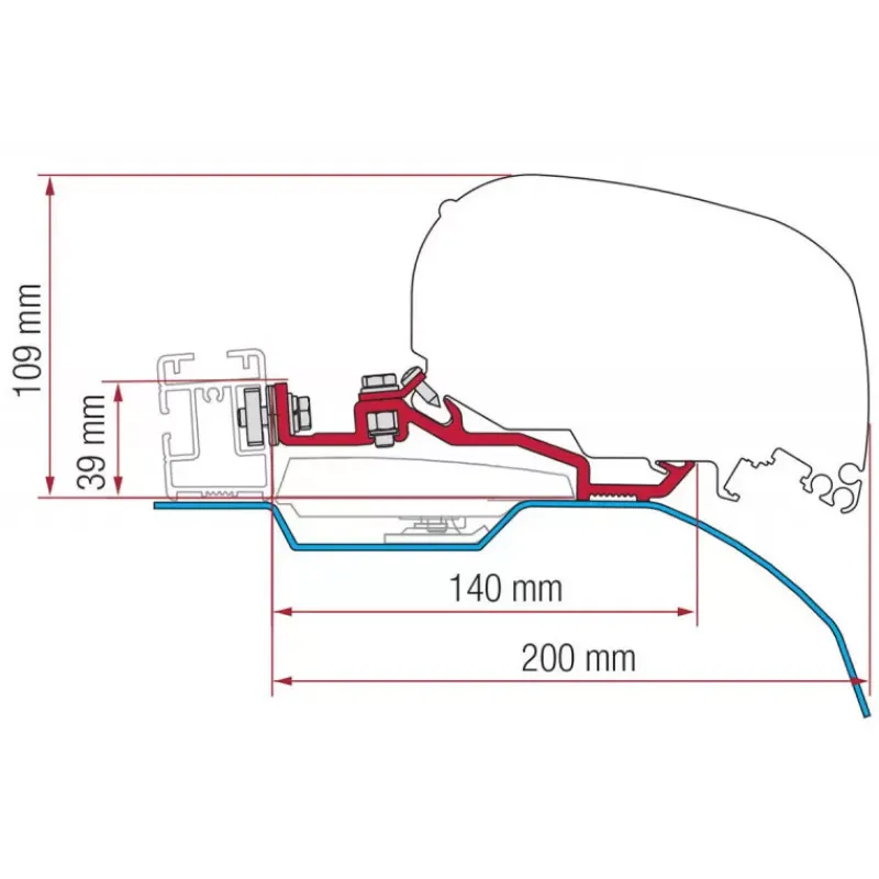 Kit Smart Clamp Ducato F80 Store·Adapteur De Store Van Et Fourgon