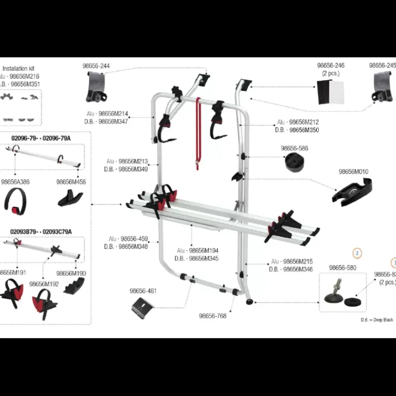 Hot Pièces détachées Carry-Bike VW T5 D / T6 D Porte Vélos·Pièce Détachée Porte-Vélos