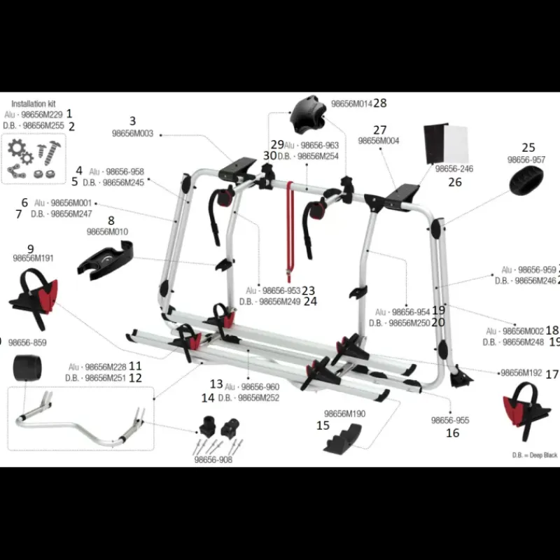 Discount Pièces détachées Carry-Bike VW T6 PRO Porte Vélos·Pièce Détachée Porte-Vélos