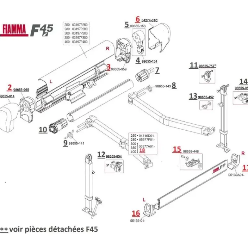 Pièces détachées F45 i*Fiamma Outlet