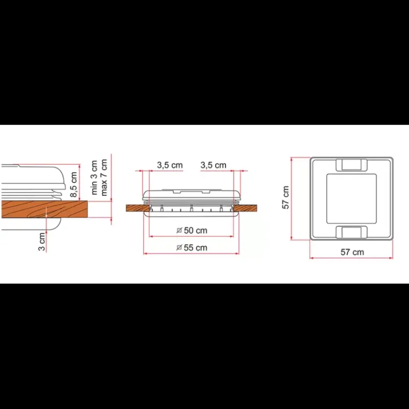 Clearance Vent 50 Lanterneau·Lanterneau 50 X 50 Cm