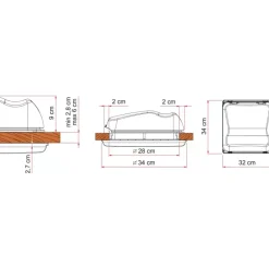 Clearance Vent 28 F Lanterneau·Lanterneau 28 X 28 Cm
