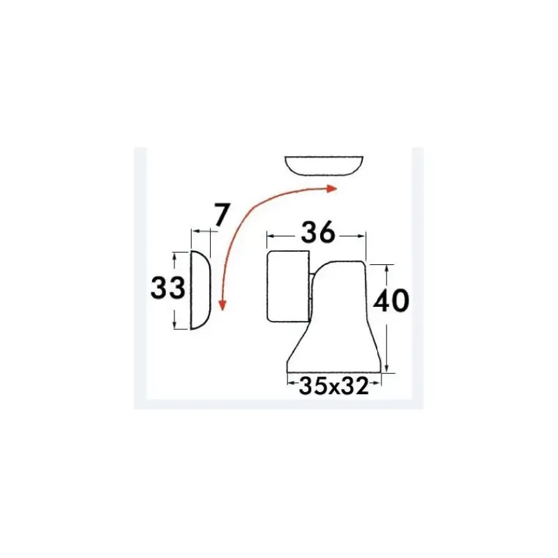 Discount FS Bloc-porte magnétique orientable Ameublement & Quincaillerie Intérieure·Loqueteau & Arrêt De Porte|Quincaillerie Marine·Arrêt De Porte & Loqueteau