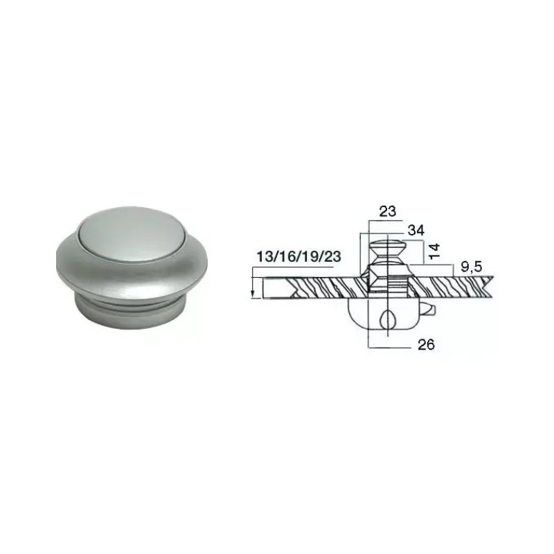 FS Bouton laiton brossé GD modèle*Foresti & Suardi Online