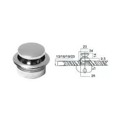 FS Bouton laiton chromé serrure grand modèle*Foresti & Suardi Sale