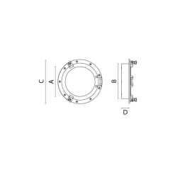 Discount FS Hublot rond laiton poli Décoration Marine·Laiton & Bois|Hublot & Aération·Hublot & Panneau De Pont