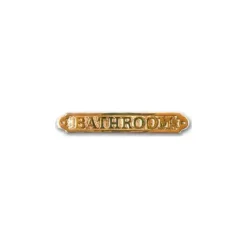 Discount FS Plaque laiton bathroom Décoration Marine·Laiton & Bois
