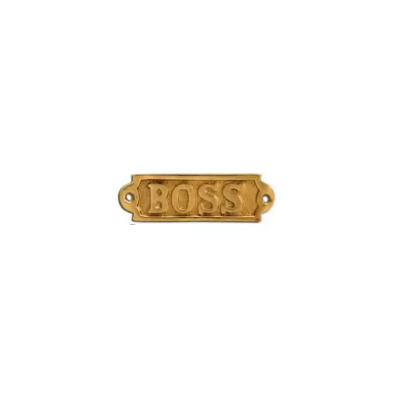 Outlet FS Plaque laiton boss Décoration Marine·Laiton & Bois