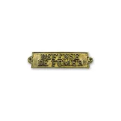 Hot FS Plaque laiton défense de fumer Décoration Marine·Laiton & Bois