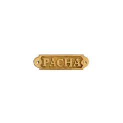 FS Plaque laiton pacha Décoration Marine·Laiton & Bois