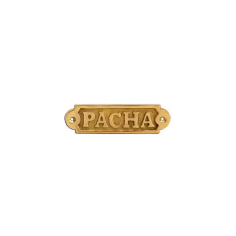 FS Plaque laiton pacha Décoration Marine·Laiton & Bois