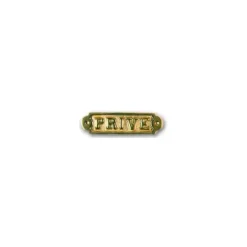 Outlet FS Plaque laiton privé Décoration Marine·Laiton & Bois