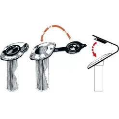 Hot FS Porte-canne encastré laiton Accastillage De Pont·Porte-Canne À Pêche