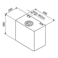 FUSION Réservoir 50 L - EV 1004*Fusion | WaterTank Outlet