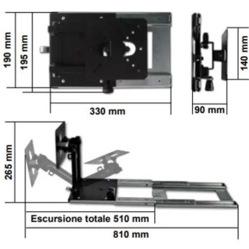New Support TV placard 180° bras court Multimédia - Hi-Tech·Accessoires Tv & Radio