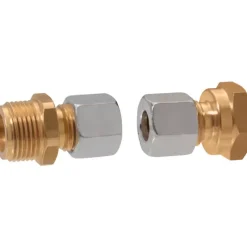 Clearance Kit de raccordement 2 pièces 20 x 1,5 - RVS 10 Equipement Gaz·Raccord, Embout Et Adapteur Gaz|Equipement Gaz·Raccord, Embout Et Adapteur Gaz