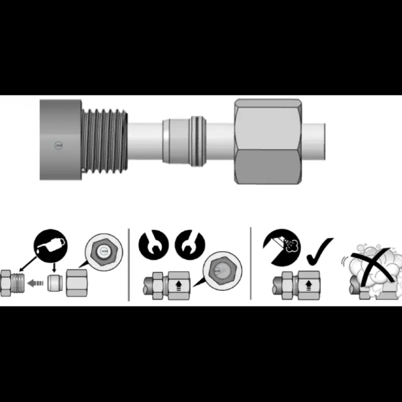 New Raccord rapide RVS 8 x STN et SKU x RVS 8 Cuisson·Accessoire Gaz & Réchaud|Equipement Gaz·Raccord, Embout Et Adapteur Gaz