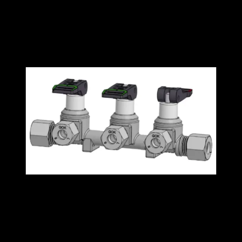 Clearance Vanne gaz à levier bicolore 3 voies | Court Equipement Gaz·Vanne Et Robinet Gaz|Equipement Gaz·Vanne Et Robinet Gaz