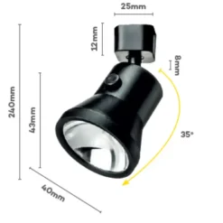 New Lanciano - Kit 2 spots Large - 2 x USB Eclairage & Lampe·Rail Et Réglette|Eclairage & Lampe·Réglette Et Rail
