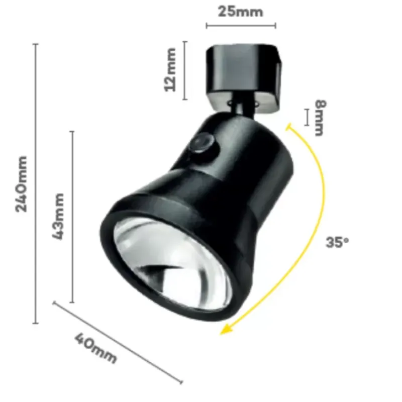 New Lanciano - Kit 2 spots Large - 2 x USB Eclairage & Lampe·Rail Et Réglette|Eclairage & Lampe·Réglette Et Rail