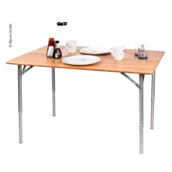 Online HT Table en bambou 100 x 65 cm Mobilier De Camping·Table De Camping|Mobilier De Plein Air·Table