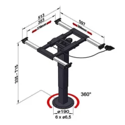 Sale ILSE Pied de table 5946 A08 Table & Pied·Pied De Table|Equipement Intérieur·Plateau & Pied De Table Fixe