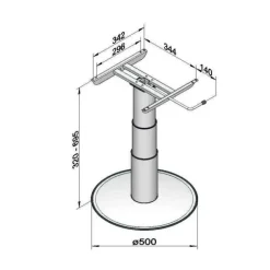 ILSE Pied de table 7037 G06*Ilse Technik Online