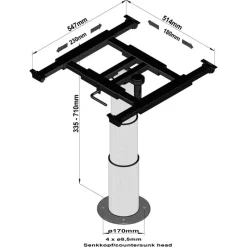 Online ILSE Pied de table 7199 SA8 Table & Pied·Pied De Table