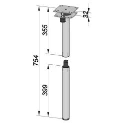 ILSE Pied de table 7352GR*Ilse Technik Clearance