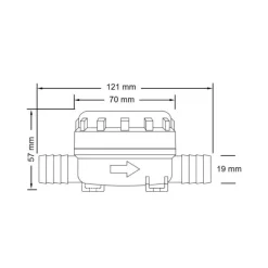 Filtre en ligne 19 mm*Jabsco New