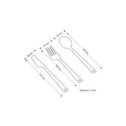 New Set de 3 couverts titane Cuisine & Vaisselle·Couteau & Couvert|Ustensile De Cuisine & Vaisselle·Couvert De Table