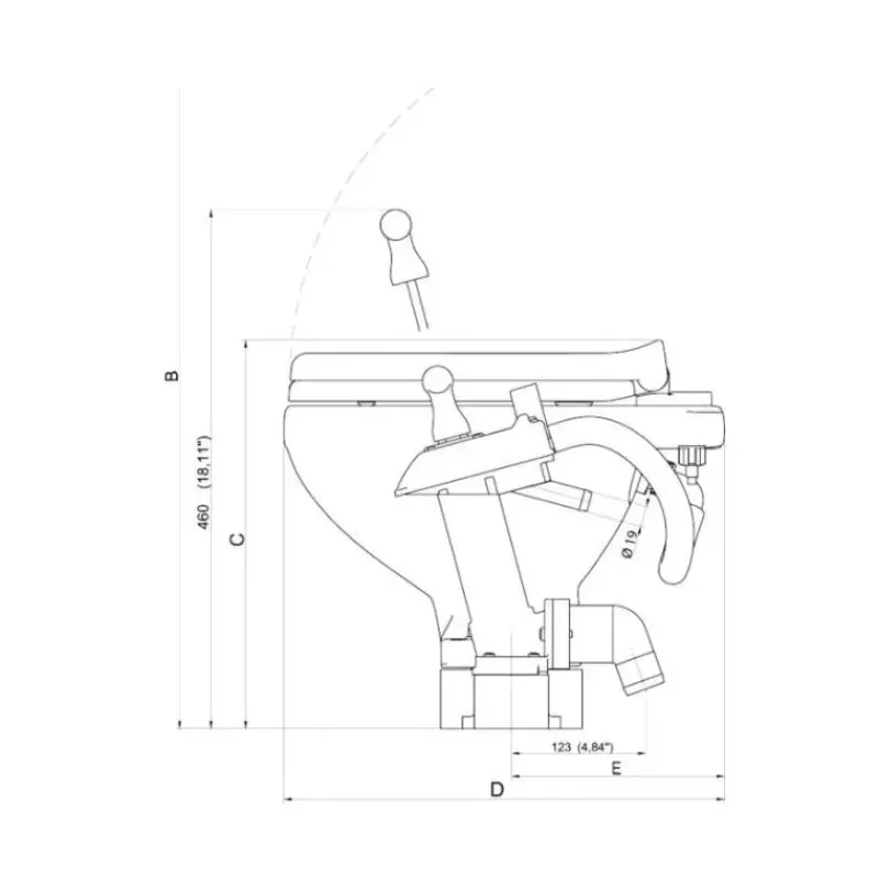 Discount JOHNSON AquaT Manual Super Compact Wc À Bord·Wc Marins