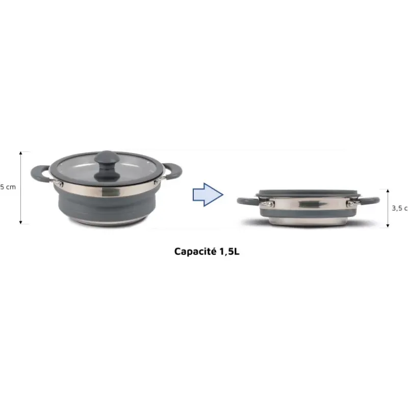 New Saucepans Faitout pliable Cuisine & Vaisselle·Ustensile De Cuisine|Ustensile De Cuisine & Vaisselle·Cuisson & Ustensile De Cuisson (Casserole, Poêle...)