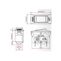 interrupteur + disjoncteur thermique 5 à 15A*KUOYUH Clearance