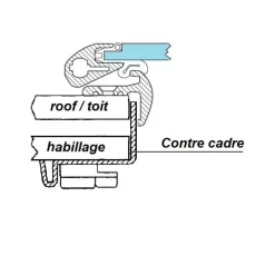 Clearance Contre cadre panneau de pont Lanterneau·Pièce Détachée Lanterneau|Hublot & Aération·Hublot & Panneau De Pont