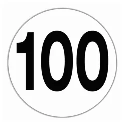 Disque limitation vitesse 100 km/h*Lilie