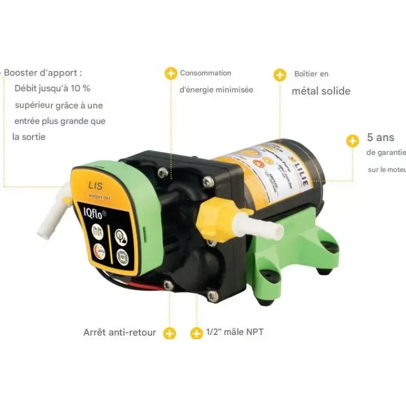 IQflo WhiteYELLOW 12,3 L/min | 4 soupapes*Lilie Discount