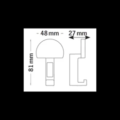 Patère double chromée 48 x 81 mm*Lilie Hot