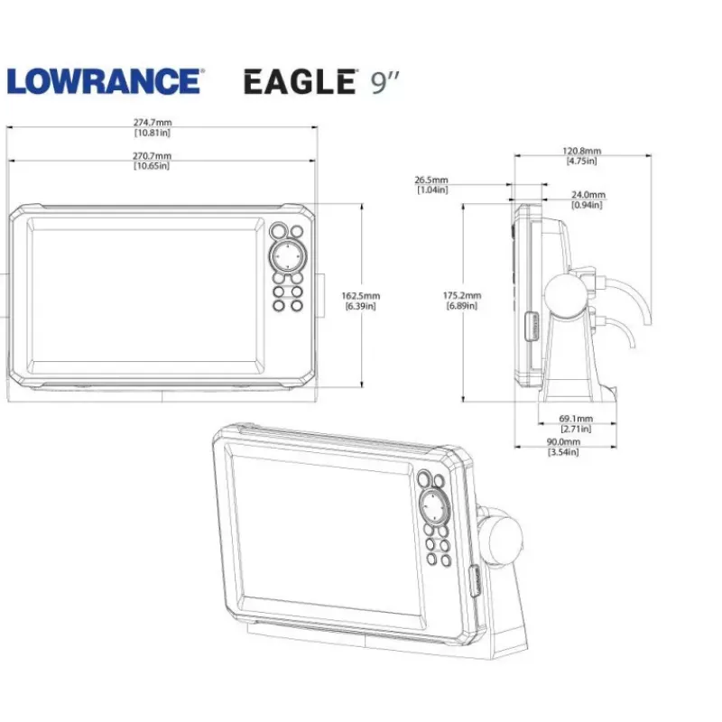 Online Eagle 9 TripleShot HD Combiné-Gps & Écrans Multifonctions·Combiné Sondeur-Gps