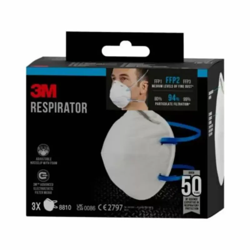 Boîte de 20 masques FFP2 | 8810 (Epi) Équipement De Protection Individuelle·Équipement De Protection Respiratoire|Équipement De Protection Individuelle (Epi)·Protection Respiratoire